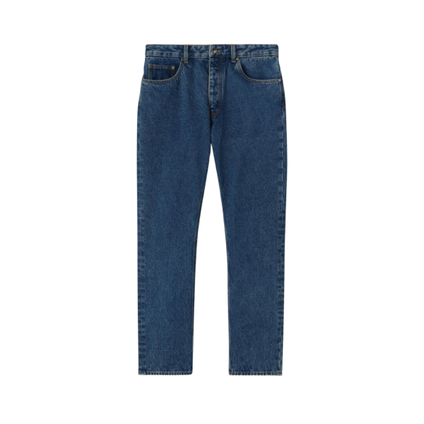 Jeans coton Palm Angels denim bleu logo Palm Angels embossé