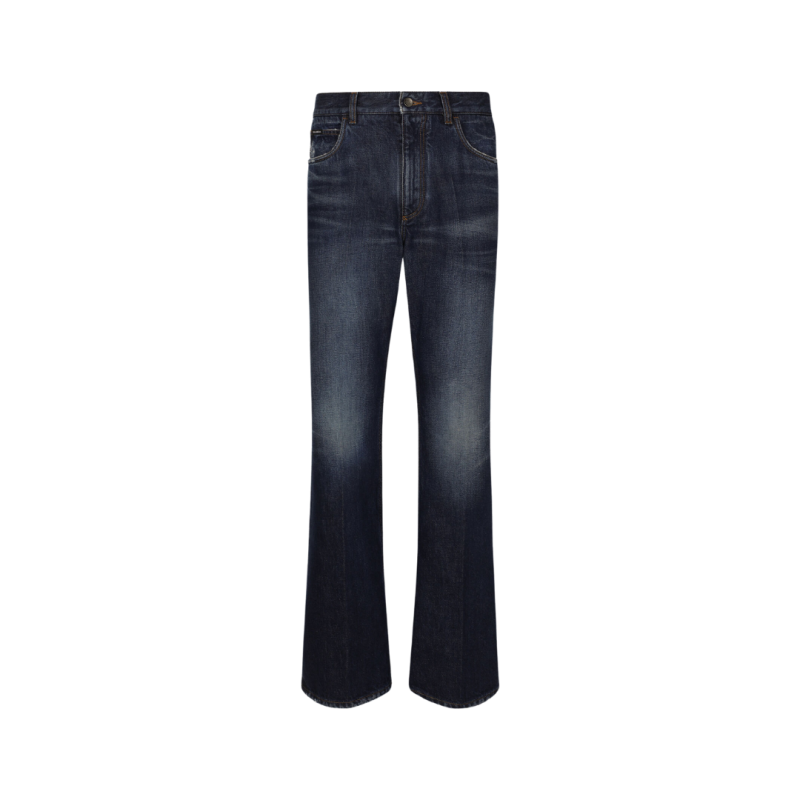 Jean evasé coton denim bleu...