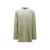 Moncler X Rick Owens Sweat-shirt Subhuman col rond coton mélangé dégradé beige vert acide