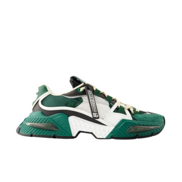 Basket Sneaker DOLCE & GABBANA Airmaster bi matière Blanc vert