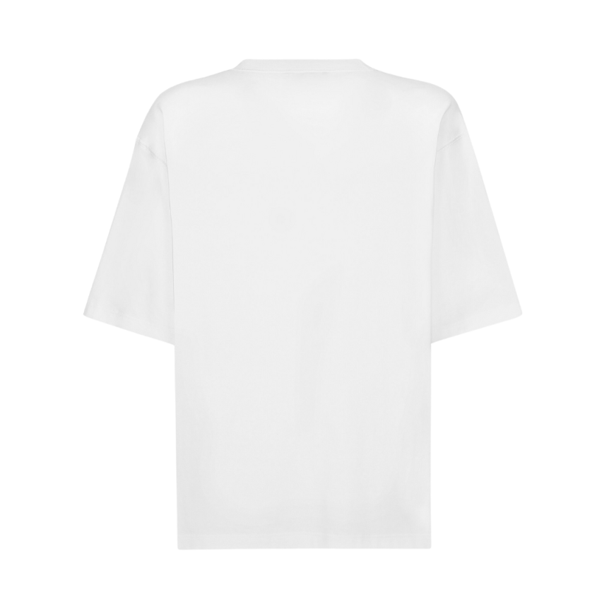 T-shirt DOLCE & GABBANA col rond coton blanc  imprimé Marina Encre Multi Logos