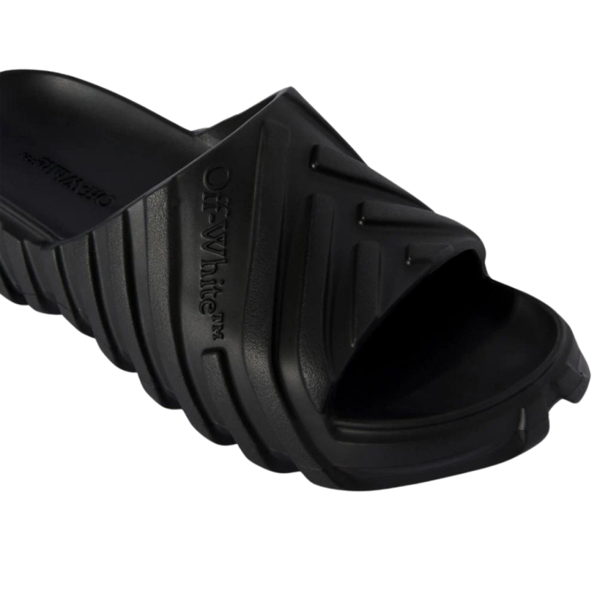 Sandale Claquette OFF WHITE Gomme noire crampon pneu