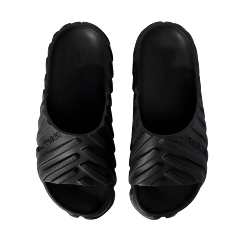 Sandale Claquette OFF WHITE Gomme noire crampon pneu