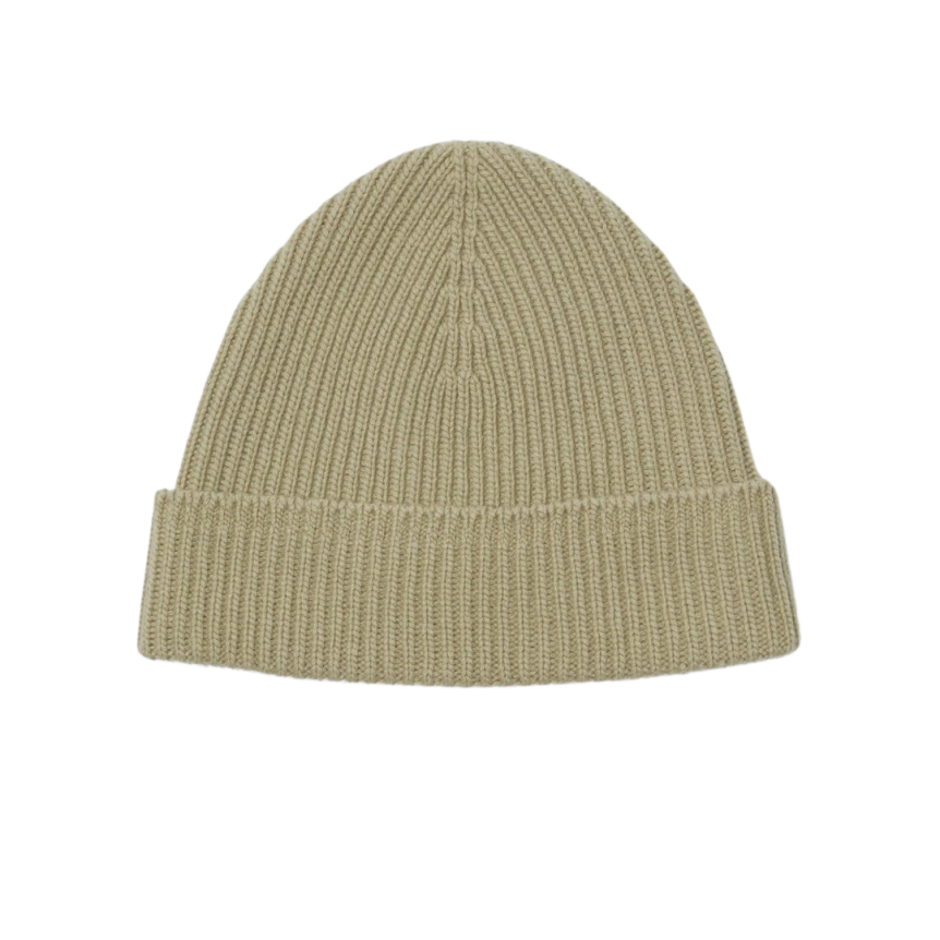 Bonnet BURBERRY cachemire côtelé argile broderie Equestrian Knight bleu