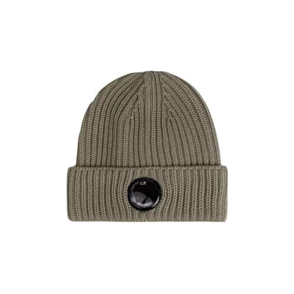 Bonnet Lentille CP COMPANY Laine Mérinos Extra Fine vert sauge