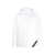 Doudoune capuche nylon blanc logo imprimé noir
