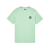 T-shirt col rond à manches courtes en jersey de coton vert d'eau