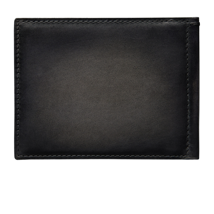 Portefeuille BERLUTI Figure Cuir Scritto Swype Nero Grigio