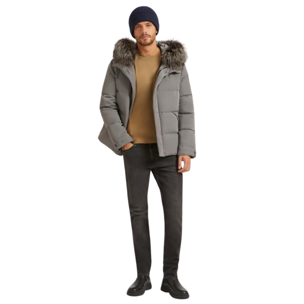 DDOUNE GRIS CLAIR COL RENARD GRIS