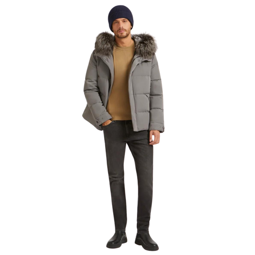 DDOUNE GRIS CLAIR COL RENARD GRIS