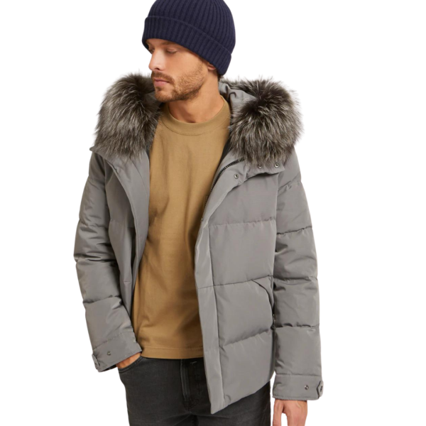 DDOUNE GRIS CLAIR COL RENARD GRIS