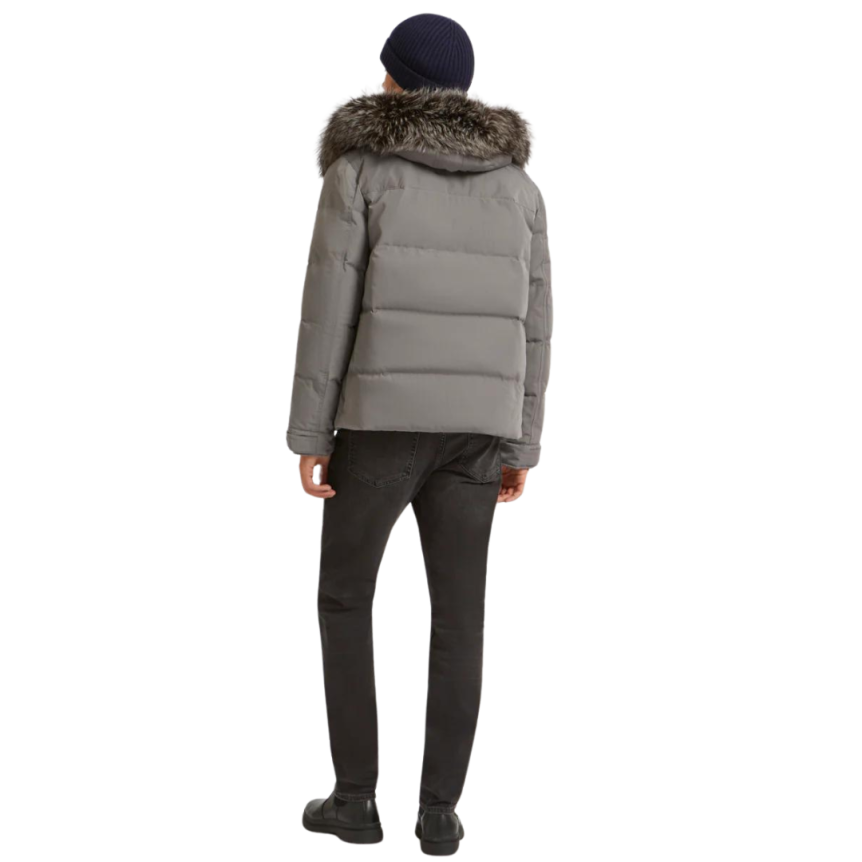 DDOUNE GRIS CLAIR COL RENARD GRIS