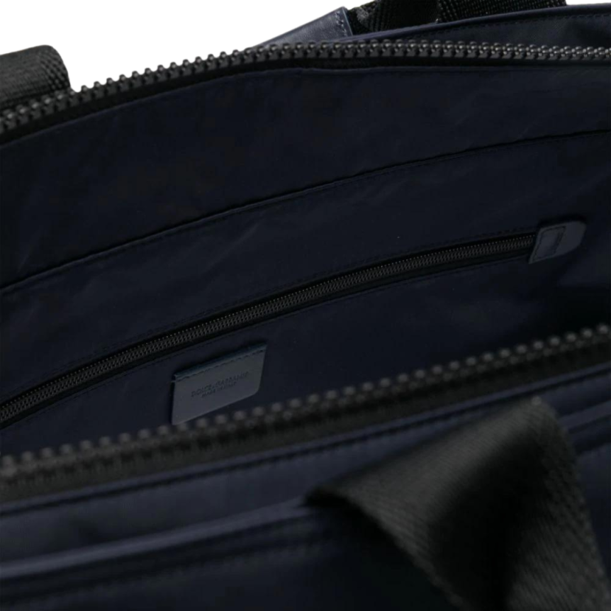 Sac Cabas DOLCE & GABBANA fourre-tout nylon bleu marine logo relief blanc