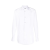 Chemise manche longue coton blanc bouton perle noire