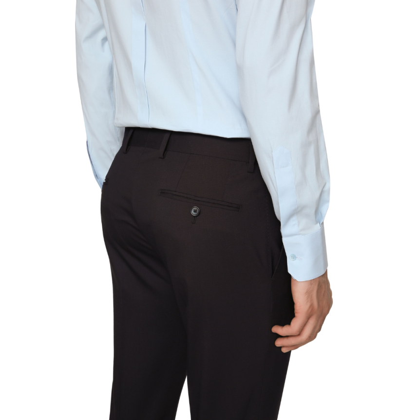 Costume croisé DOLCE & GABBANA laine stretch bleu marine