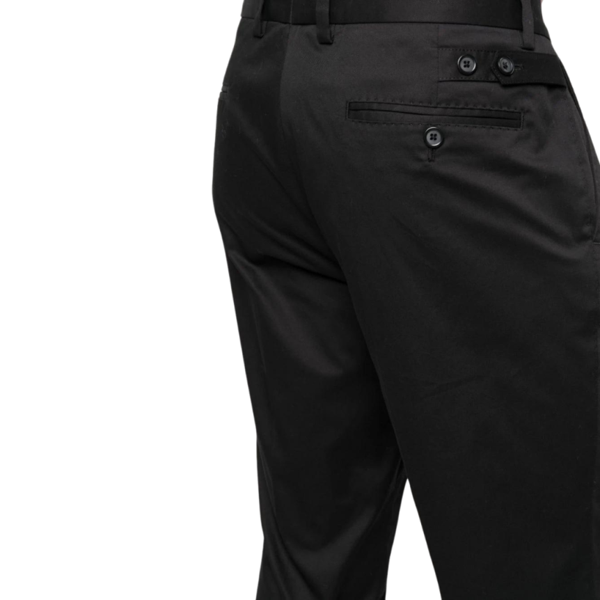 Pantalon Chino DOLCE & GABBANA coupe droite coton stretch noir
