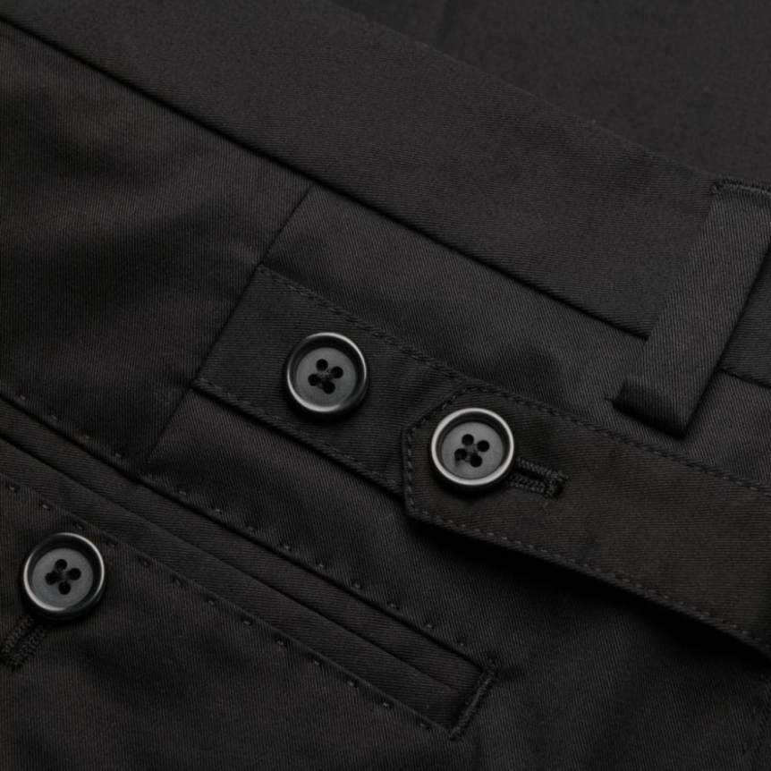 Pantalon Chino DOLCE & GABBANA coupe droite coton stretch noir