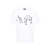 T-shirt Décalé Chrome col rond coton blanc logo gris dégradé