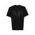 T-shirt col rond jersey coton noir broderie logo