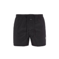 Short de bain nylon noir boutons cordon