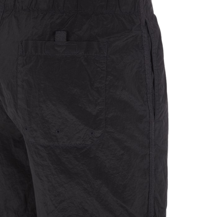 Short de bain STONE ISLAND nylon noir boutons cordon