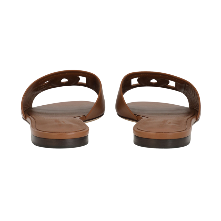 Mules cuir marron DG