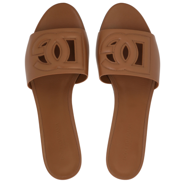 Mules cuir marron DG