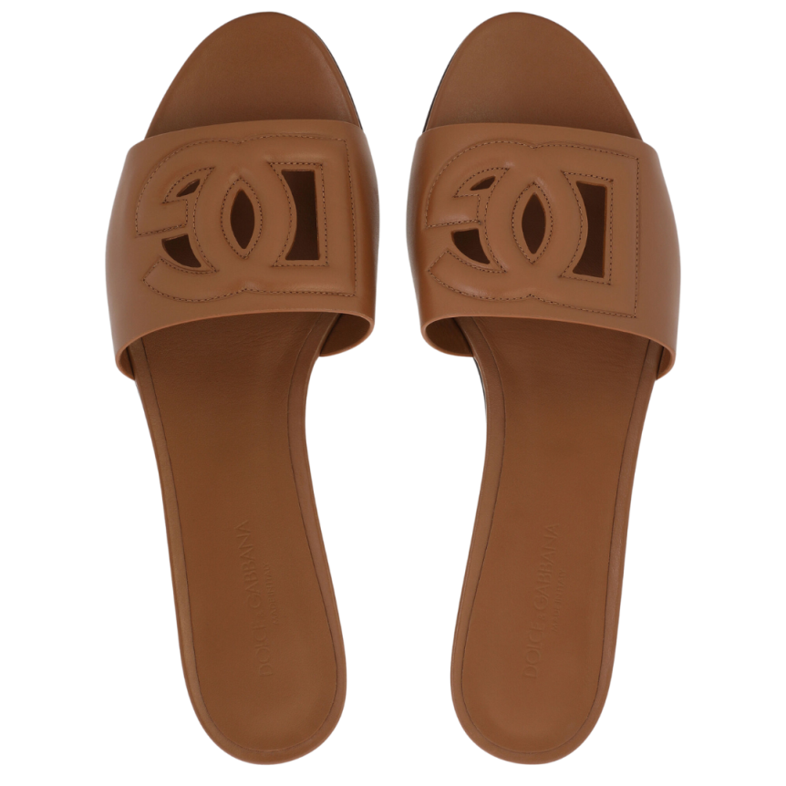 Mules cuir marron DG