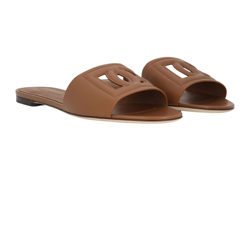 Mules cuir marron DG