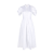 Robe chemise Ample Midi col Mao coton blanc