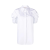 Chemise manche courte bouffante coton popeline blanc fronces