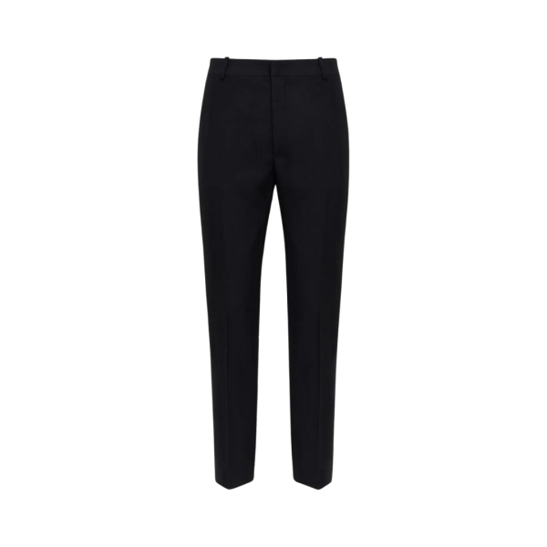 Pantalon fuselé ALEXNADER MCQUEEN plis marqués viscose noir