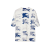 T-shirt manche courte coton jersey blanc imprimé chevalier bleu