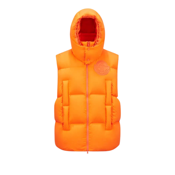 Gilet sans manche doudoune Apus nylon orange logo Moncler x Roc Nation by Jay-Z