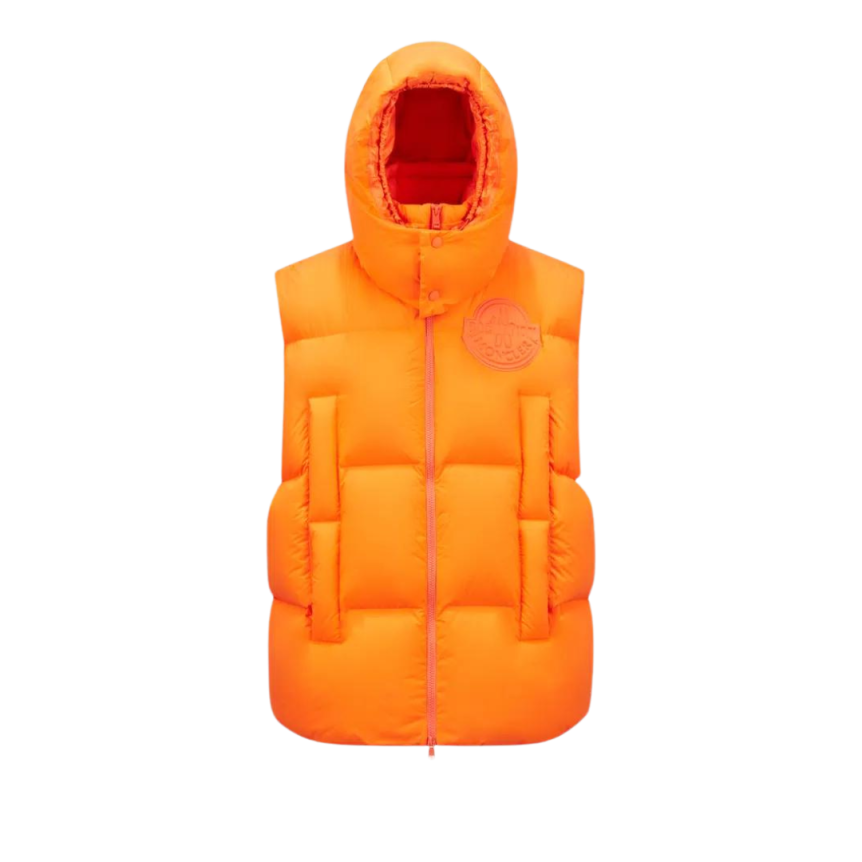 Gilet sans manche doudoune Apus nylon orange logo Moncler x Roc Nation by Jay-Z