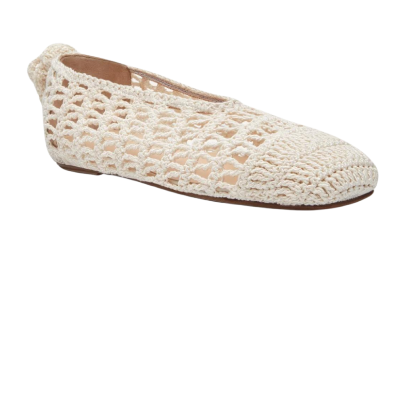 Ballerines MAGDA BUTRYM en coton crochet crème fleur