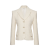 Blazer bouclé ajusté beige bouton perle dorée