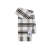 Écharpe en laine double face blanc à carreaux noir