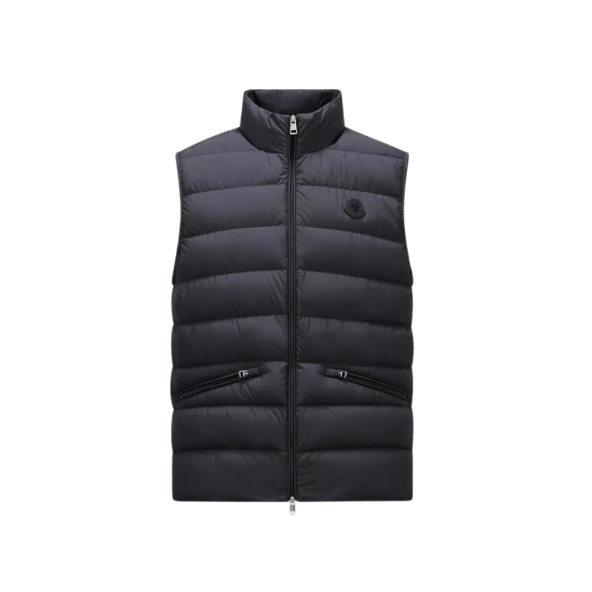 Gilet doudoune fine sans manches MONCLER Lechtal nylon noir