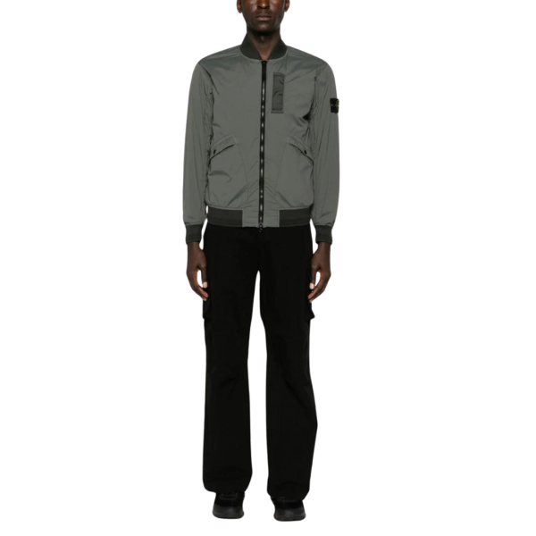 Blouson bomber STONE ISLAND nylon kaki patch Compass