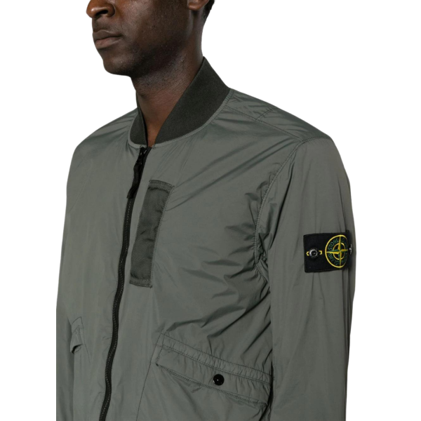Blouson bomber STONE ISLAND nylon kaki patch Compass