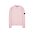 Sweat-shirt ras-du-cou coton rose flammé