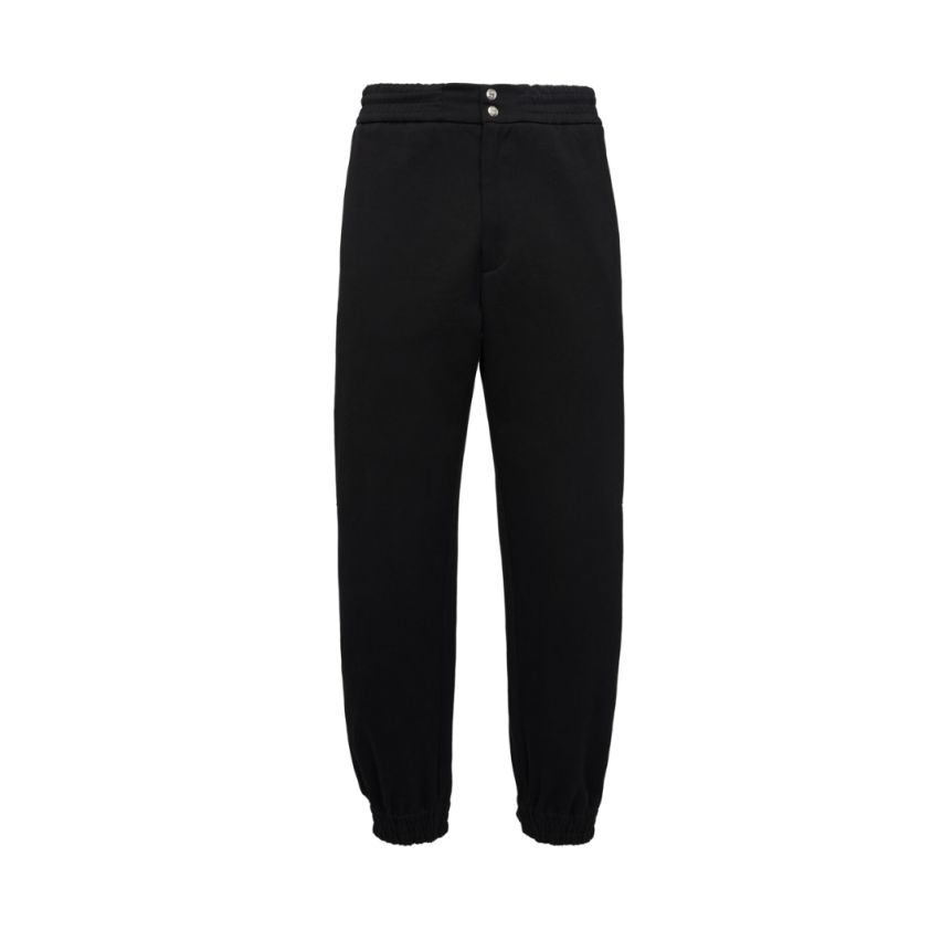 Pantalon Cargo ALEXANDER MCQUEEN Bouton-pression coton noir logo seal