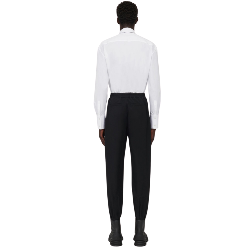 Pantalon Cargo ALEXANDER MCQUEEN Bouton-pression coton noir logo seal