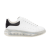 Sneakers Oversize cuir blanc talon noir semelle transparente