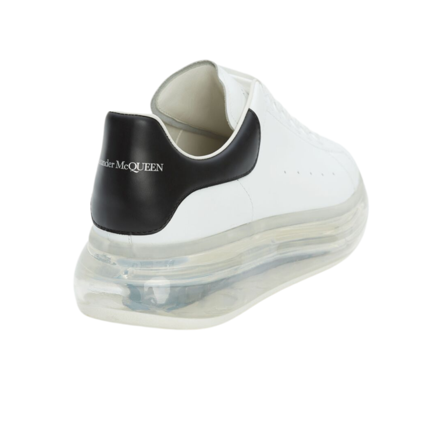 Sneakers ALEXANDER MCQUEEN Oversize cuir blanc talon noir semelle transparente