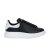 Sneakers Oversize cuir noir talon blanc semelle blanche