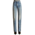 Jeans taille Haute Danielle droit long denim bleu bryce