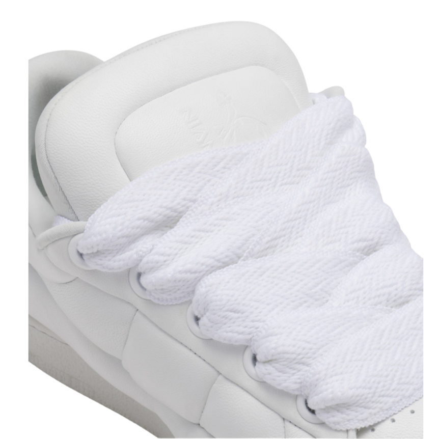 Sneakers baskets LANVIN oversize Curb XL cuir veau blanc