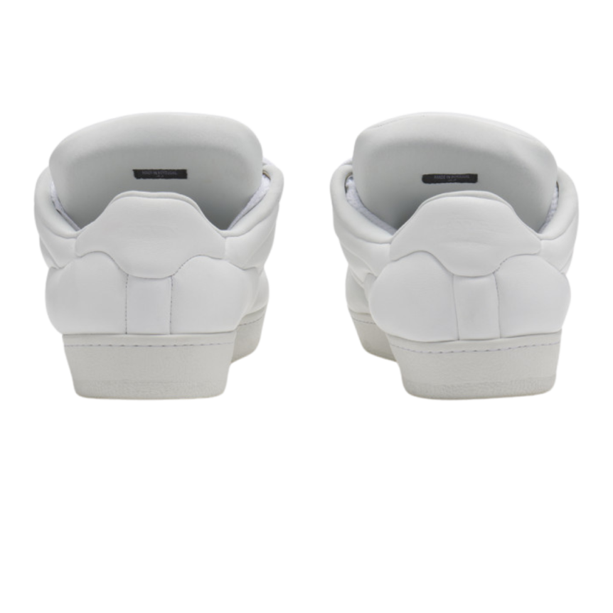 Sneakers baskets LANVIN oversize Curb XL cuir veau blanc